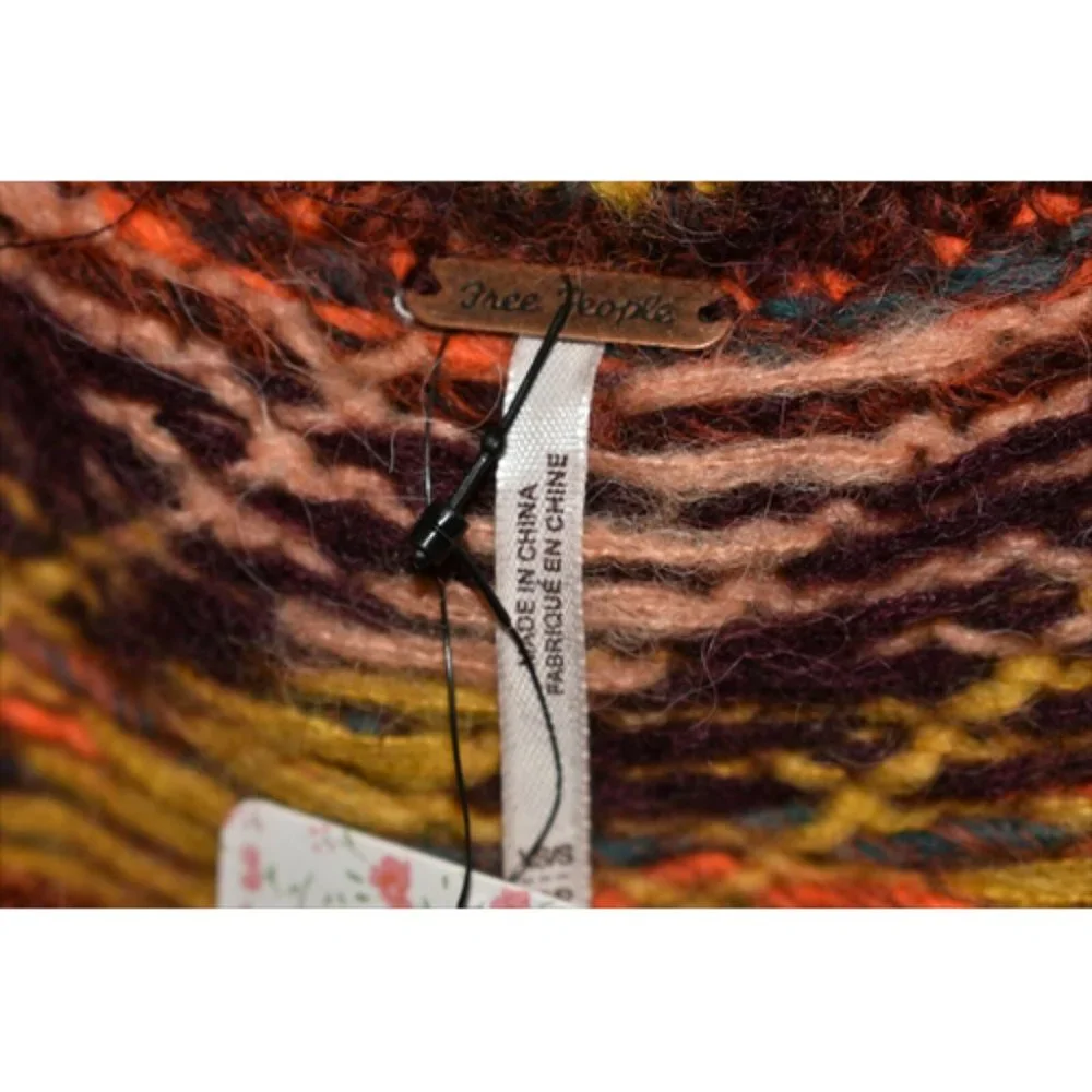 FREE PEOPLE NEW Follow The Arrow Fringe Poncho - Picture 9 of 9